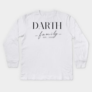 Darth Family EST. 2020, Surname, Darth Kids Long Sleeve T-Shirt